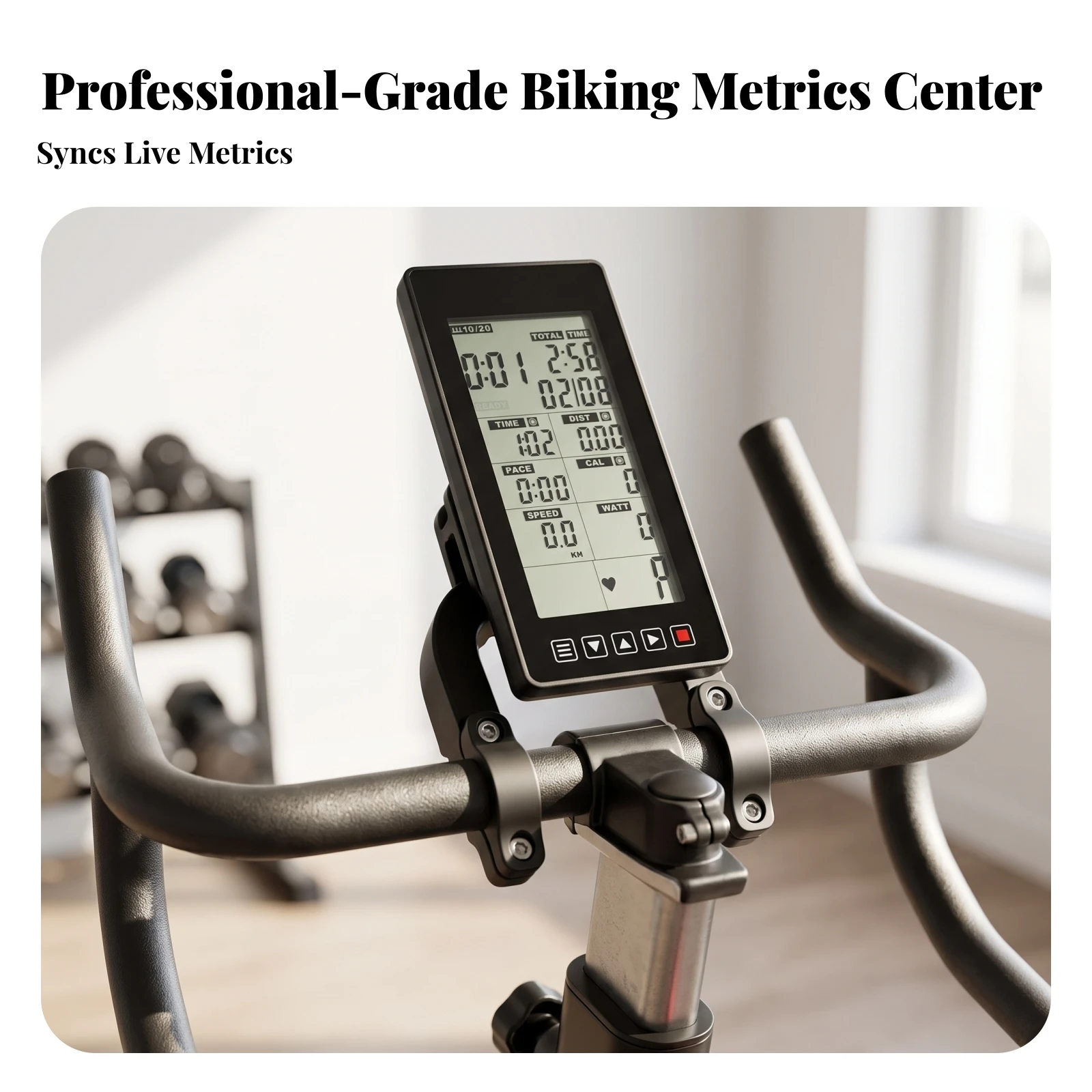 Exercise Bike Monitor with LCD Display Digital Exercise Bike Monitor Training Console Compatible Speedometer Hasslecomplimentary
