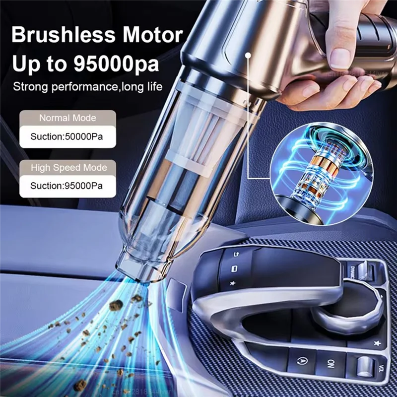 B58B-Car Vacuum Cleaner Powerful Cordless Car Vacuum Cleaner Strong Suction Handheld Cordless Car Vacuum Cleaner