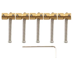 Musiclily Pro 18mm Steel/Brass Bass Bridge Saddles for 5-String Precision and Jazz Bass (Set of 5)