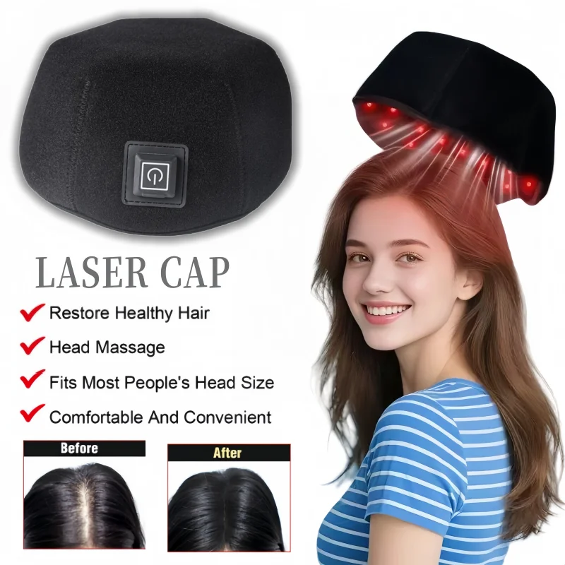 

Устройство для терапии красным светом, шляпа, инфракрасный светодиодный шлем для лечения роста волос, шапочка для предварительной выпадения, релаксация головы, облегчение кожи головы