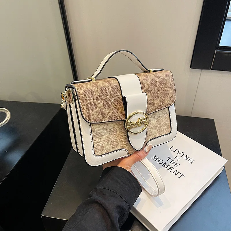 2025 New Women's Fashionable Small Square Bags: Versatile, Textured, Portable, with Single - Shoulder and Cross - Body Options