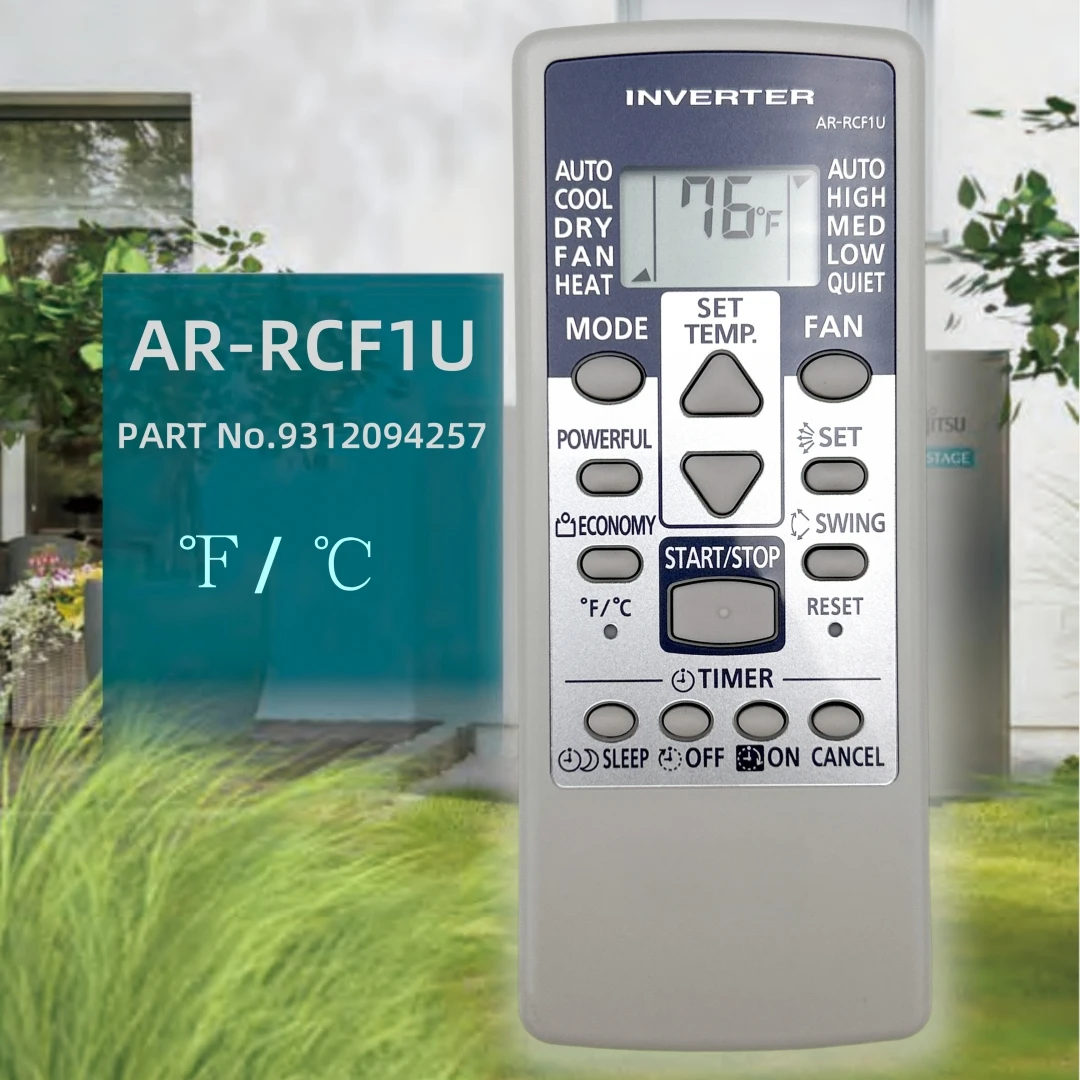 

Genuine Remote Control AR-RCF1U (℃/℉) 9312094257 For FUJITSU GENERAL Air Conditioner ASU9RL2, ASU12RL2, ASU12RL, Remocon Assy
