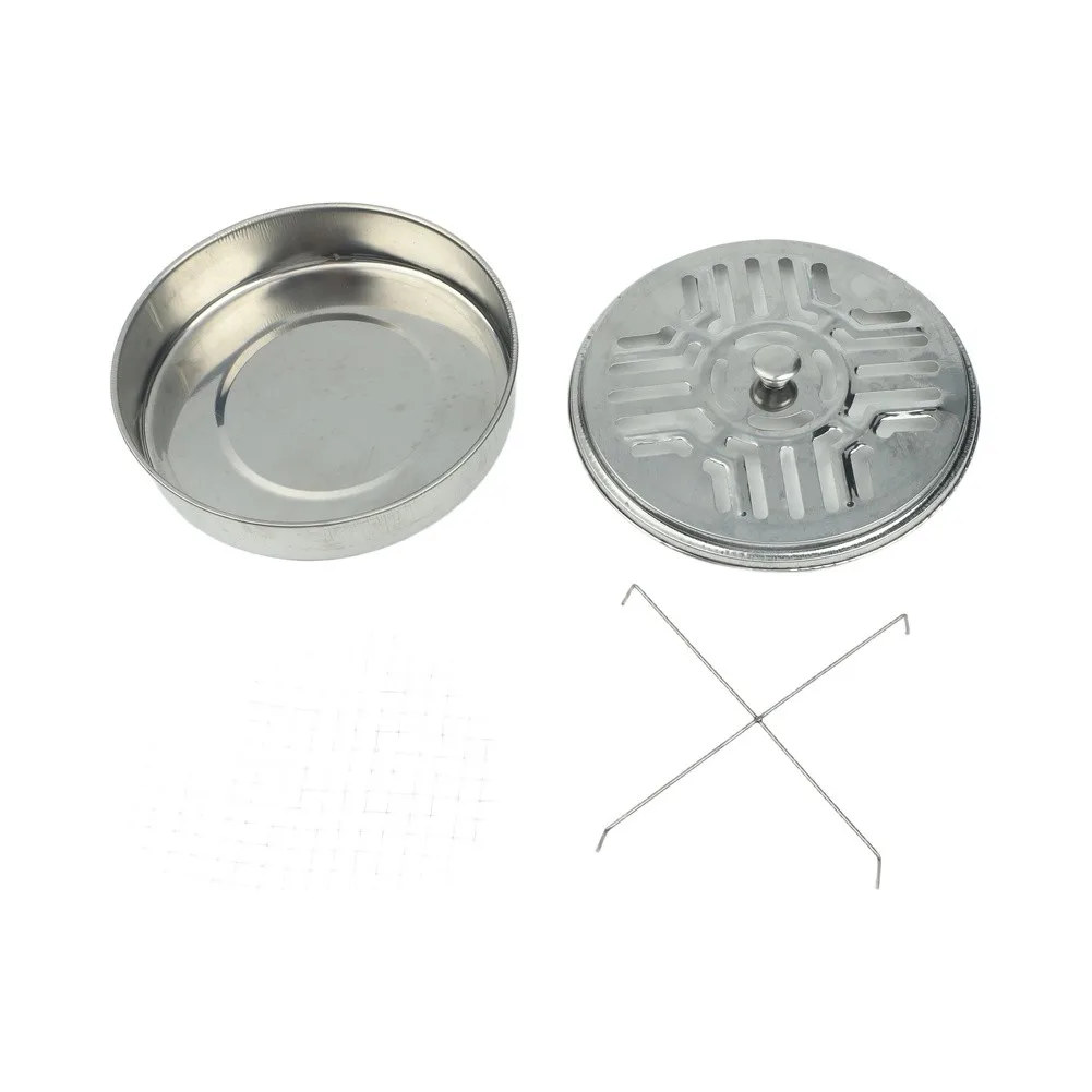 Fireproof Stainless Steel Incense Box With Ventilated Lid For Spiral Coil Holder Windproof Ash Tray Home Fragrance Burner Tool
