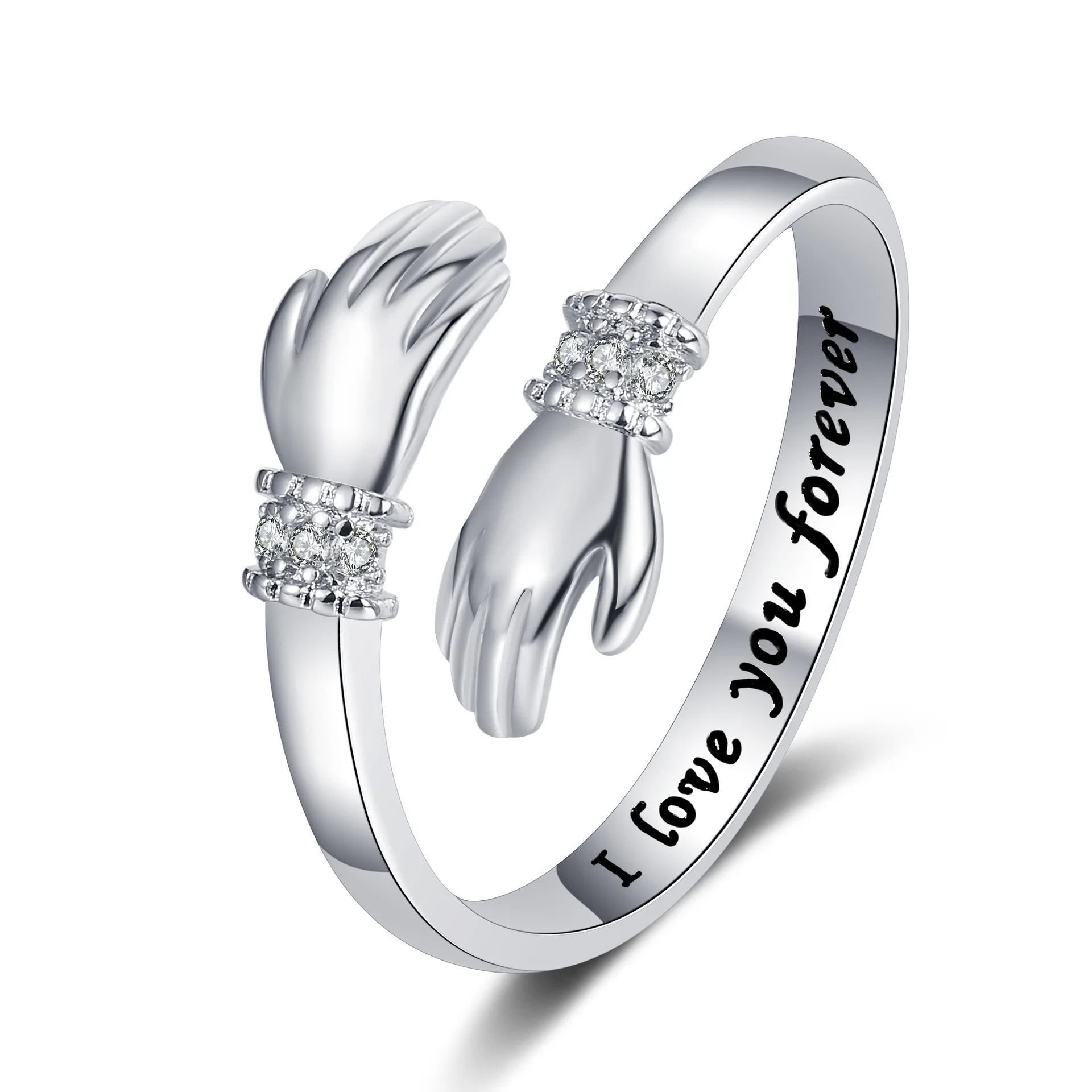 Women's Adjustable Hug Ring, Creative Love Design