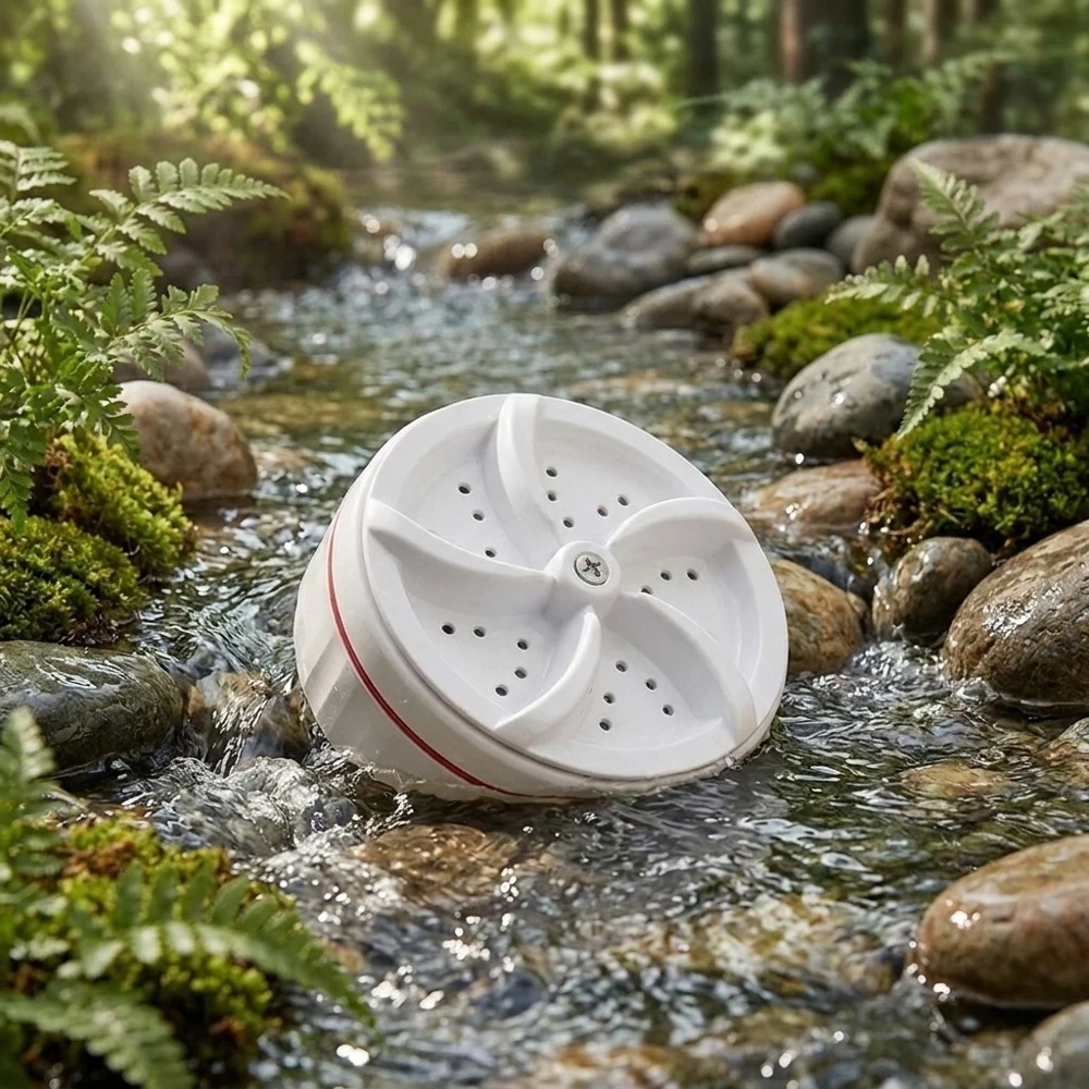 Portable USB Powered Ultrasonic Turbo Washer Waterproof Mini Washing Machine Dirt Removing Laundry Device for Underwear Socks Tr