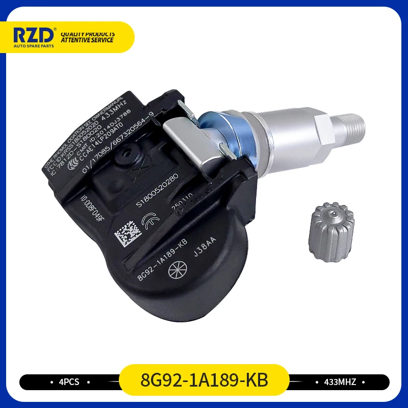 8G92-1A189-KB نظام مراقبة ضغط الإطارات لفورد جالاكسي (WA6) 1.6 1.8 2.0 S-MAX (CJ/WA6) 433MHz TPMS الاستشعار 8G921A189KB