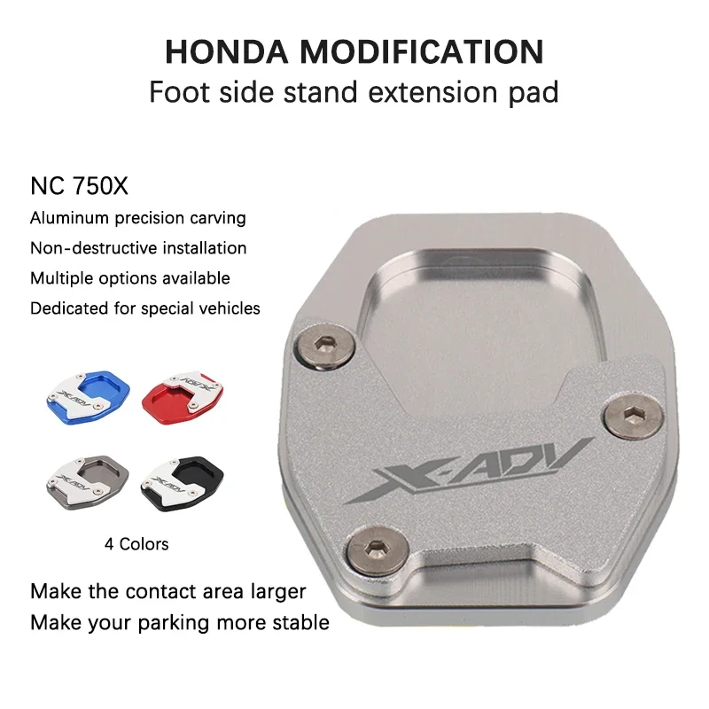 Modified Side Support Bracket With Enlarged Foot Support Pad CNC Side Platform Support For Honda X-ADV 750 Xadv 2021-2023