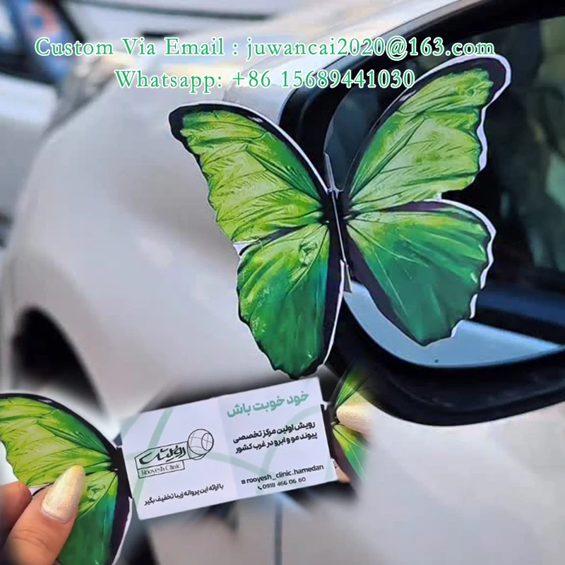 Custom Butterfly Shaped Business Cards Creative Flyer Free Disgn Printing Folded Mirror Flyers Advertising Strategy small busine