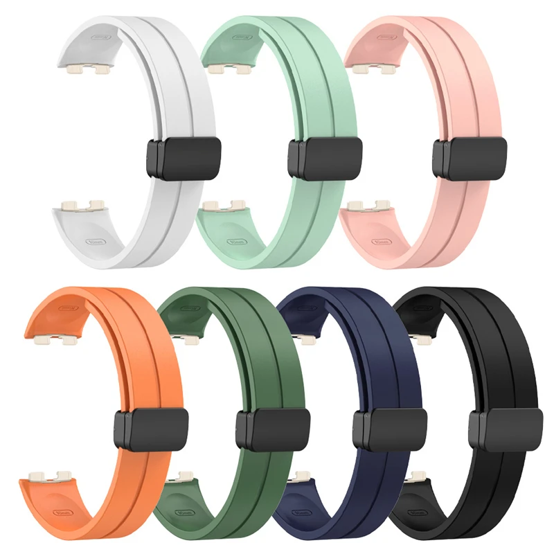 Magnetic Strap For Huawei Band 9 /8 Soft Silicone Bracelet Sport Wristband Replacement Watchband For Huawei Band 8 9 Accessories