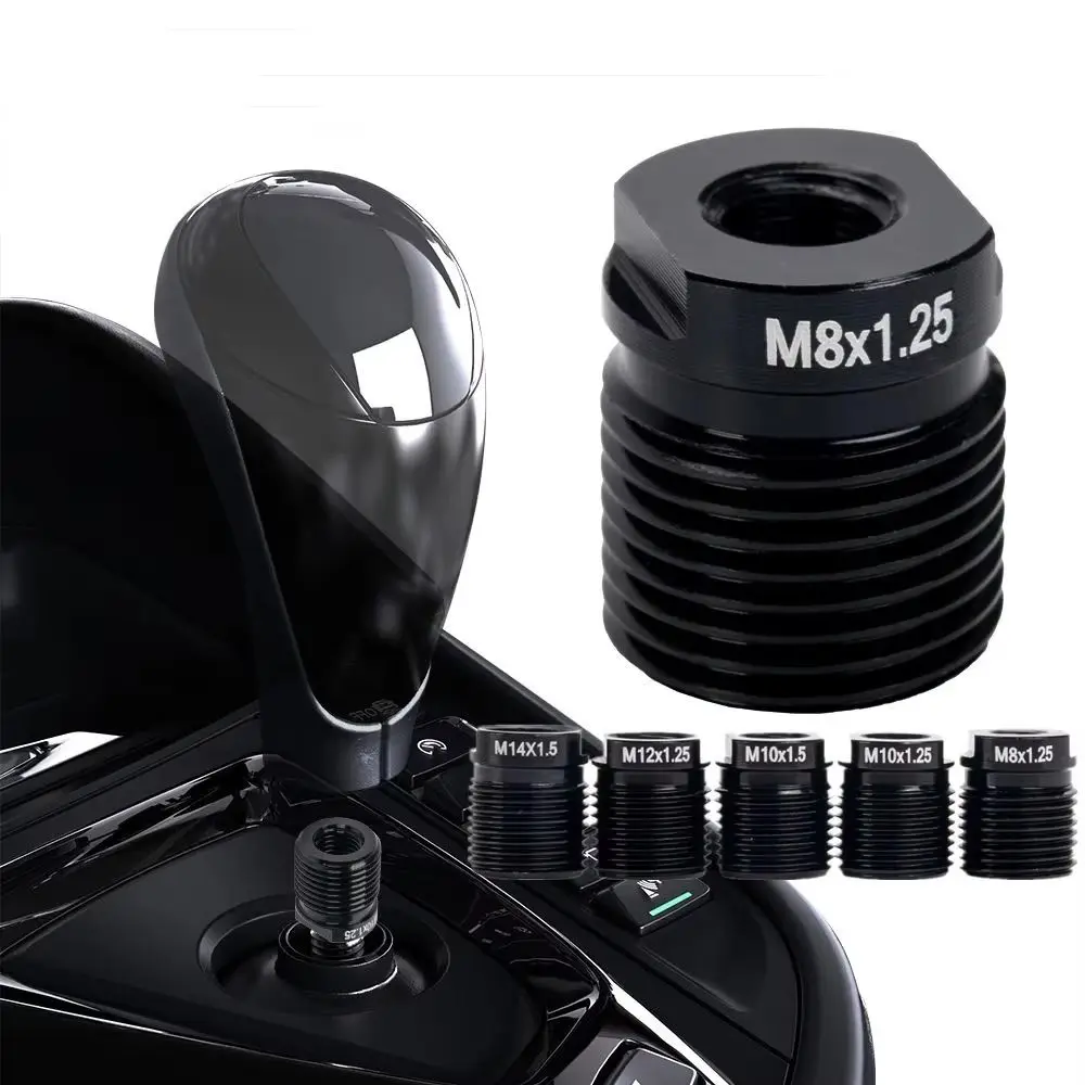 Accessories Aluminum Material Shift Knob Adapter Inside Thread Black Thread Adapter Manual Shift Adapter