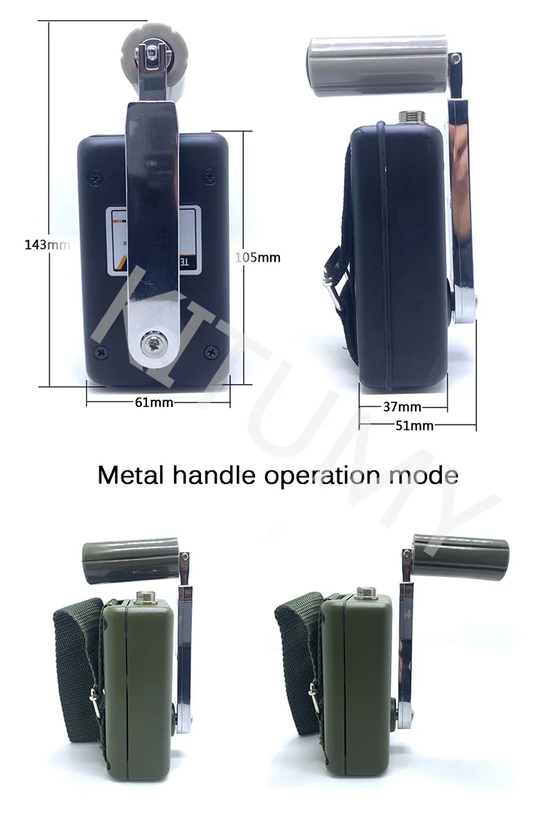 Portable Hand Crank Generator 30W Emergency Dynamo Charger Outdoor High Quality Military Power Generator Phone Charging Treasure