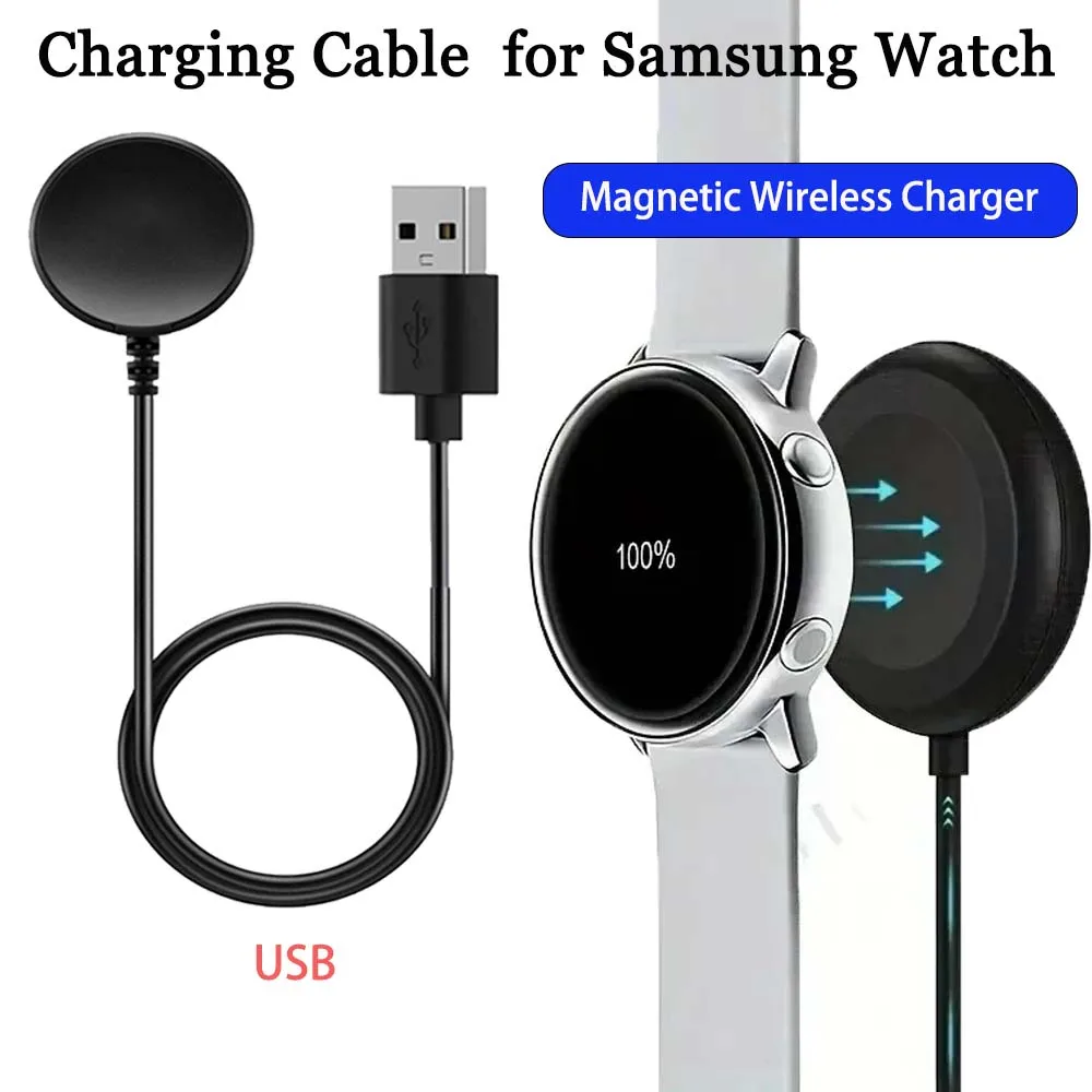 Charger Cable Compatible with Samsung Galaxy Watch Active 2/1,100cm USB Charging Cable Replacement for Samsung Watch 8/7/6/5/4/3