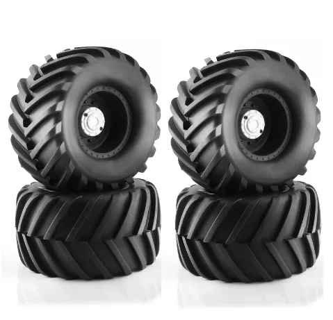 4PCS/Set Wheel Rim&Rubber Tires for 1/10 RC Monster Truck Car Tamiya HSP HPI Kyosh HPI Tamiya Kyosho