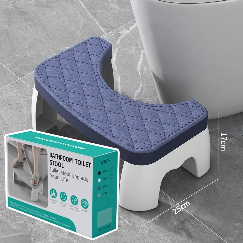 Thickened Toilet Stool, Bathroom Squatty Potty Footrest, Non-Slip Step Stool for Kids Pregnant Women, Toilet Foot Pad