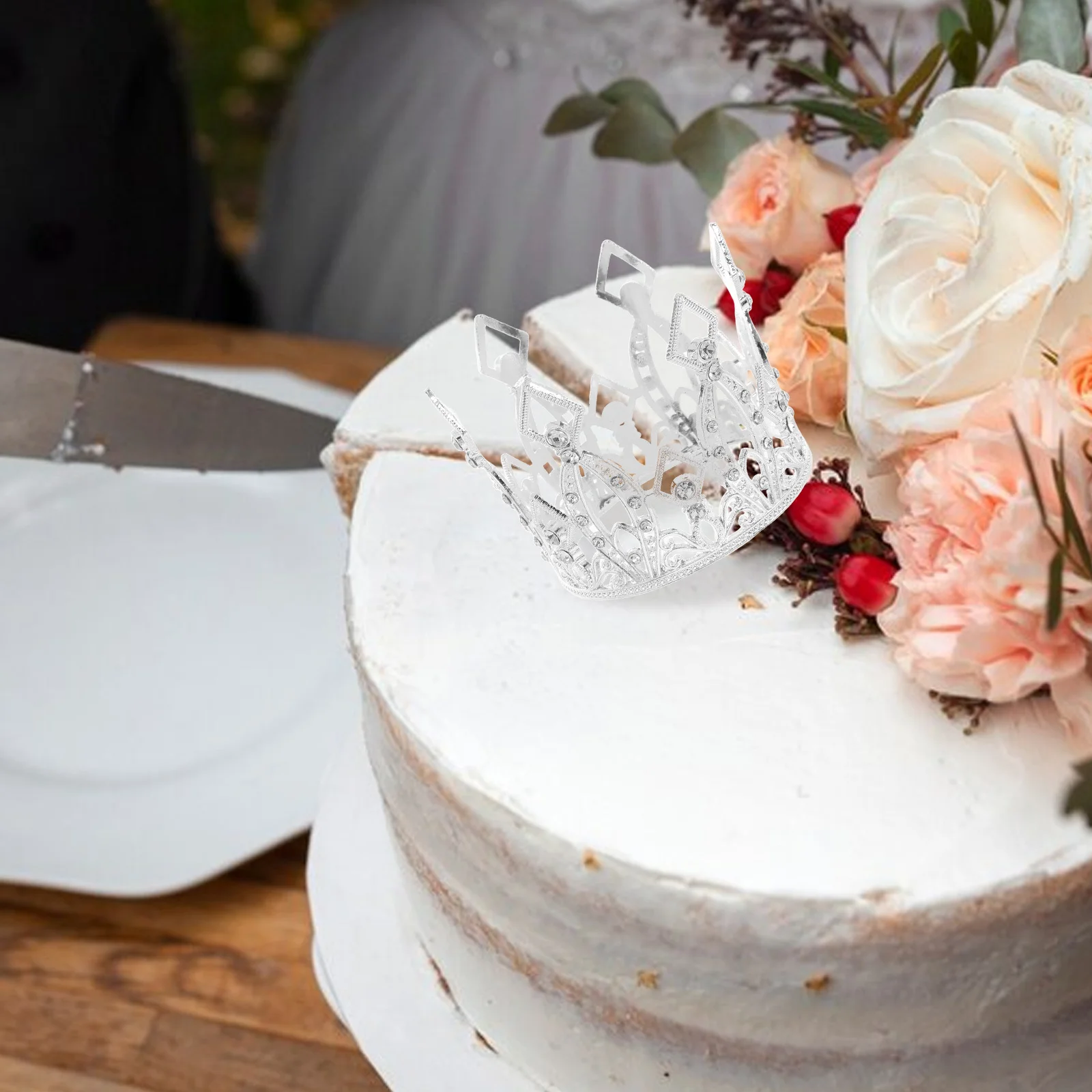 2 шт. мини-топпер в стиле барокко с короной для торта из сплава со стразами, винтажные украшения для свадьбы, принцессы, дня рождения, душа