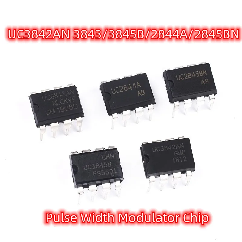 5pcs UC3842AN 3843/3845B/2844A/2845BN Current Mode PWM Pulse Width Modulator Chip ICs