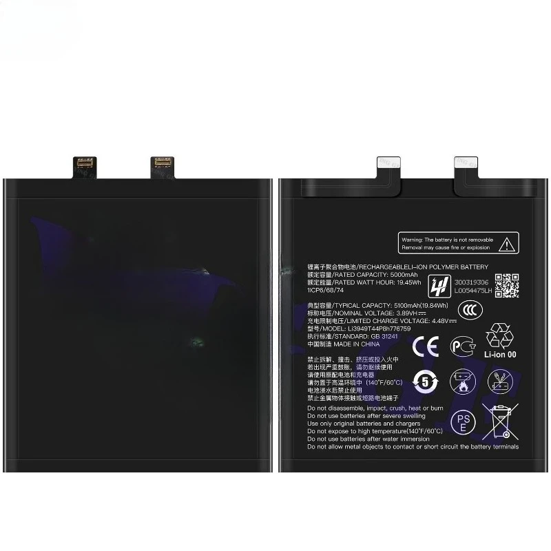 0 Cycle Li3949T44P8h776759 Battery for ZTE Nubia Z50S Z60S Pro Replacement Battery Lithium Polymer Bateria with Tools