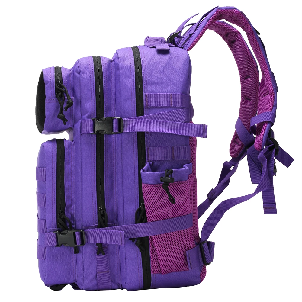 Mochila táctica impermeable con bolsillo para botella, bolsa para senderismo al aire libre, escalada, Camping, 30L, 45l