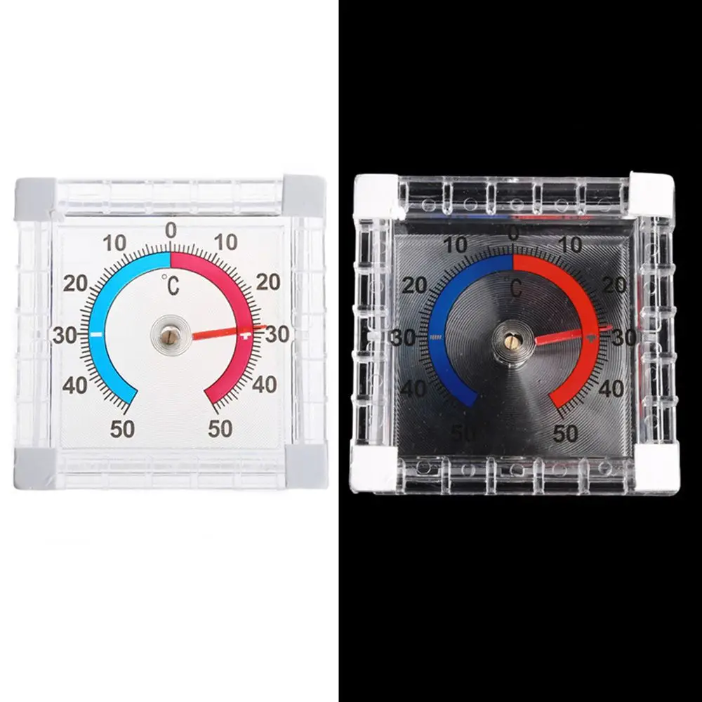 -50°C~50°C Temperature Thermometer Window Mount Indoor Outdoor Dial Thermometer Wall Mount Temperature Gauge