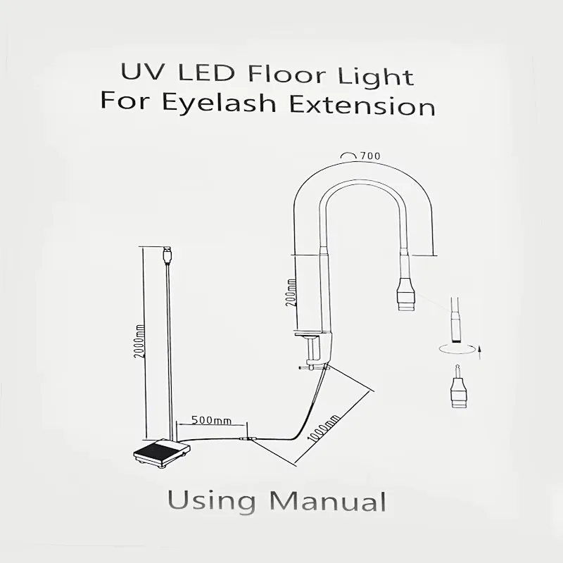 UV-lijm wit licht Uithardingslamp USB Focus aanpassing Wimperverlengingslamp UV-nagellamp Polish Gel Droger Schoonheidssalon Licht