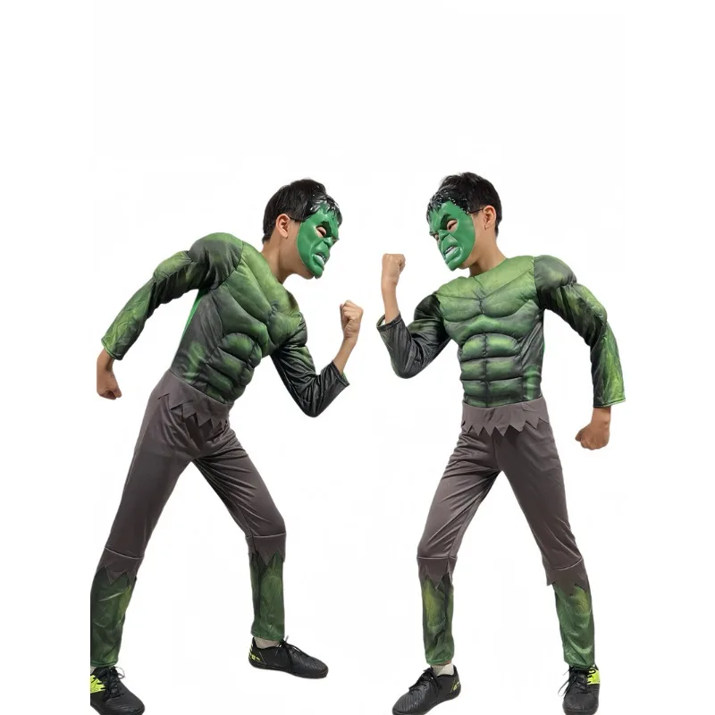 زي هالك للعضلات، بدلة هالك الخارقة وقناع الهالوين، زي البطل الخارق، هدية عيد ميلاد، هدية العيد