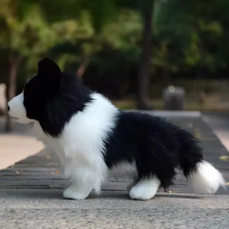 Simulated Animal Border Collie Dog Puppy Hound Sheep Manage Hunter Farm Family Pet Model Plush Toy Stuffed Doll Boy Girl Gift