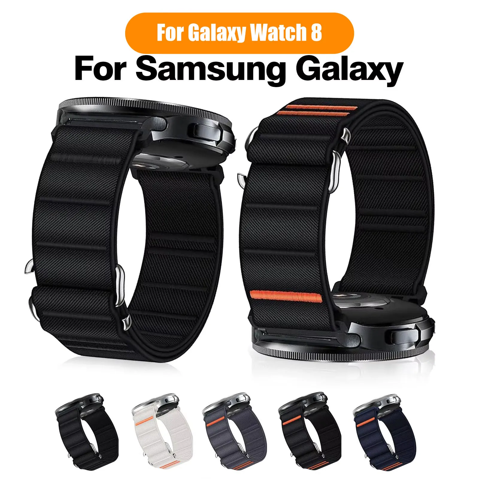 

Нейлоновый ремешок 22 мм для Samsung Galaxy Watch 8 40 мм 44 мм, браслет-петля для Galaxy Watch 8 Classic 46 мм/8 40 44 мм, спортивный ремешок Correa