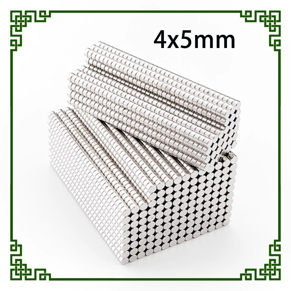 4x5mm Round Powerful Magnet 4*5 MIni Small Strong Disc Magnets For Fridge, DIY, Building, Scientific, Craft, Education 4x5