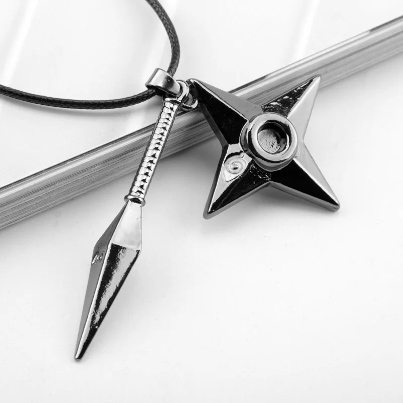 Japanese Anime Cosplay Accessories, Naruto Samurai Sword Necklace, Forehead Protection, Wooden Leaf Pendant Accessories