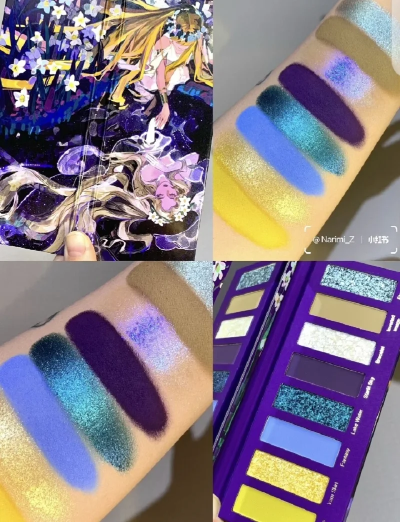 Narimi 10 Color Eyeshadow Palette Matte Chameleon Shimmer Long Lasting Natural Eye Shadow Makeup