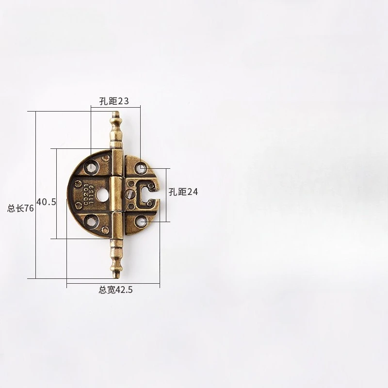 

Crown Head Imitation Green Bronze Folding Plate Small Hinge
