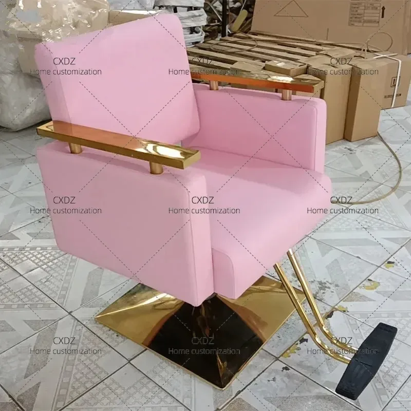 Modern Adjustable Barber Chair for Hair Salon Professional Hairdressing Seat with Massage Function Simple Design Wholesale