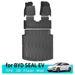 BYD Seal EV / DMI 3D TPE 자동차 바닥 매트 트렁크 패드 전천후 자동차 액세서리(왼손잡이용)