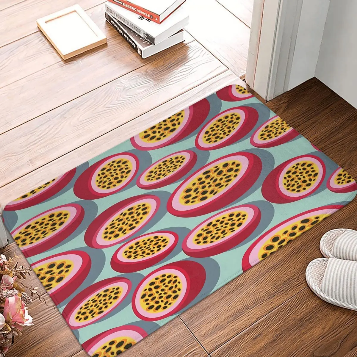 Passion Fruit Anti-Fouling 40x60cm Carpet Polyester Floor Mats Modern Doorway Home Decor