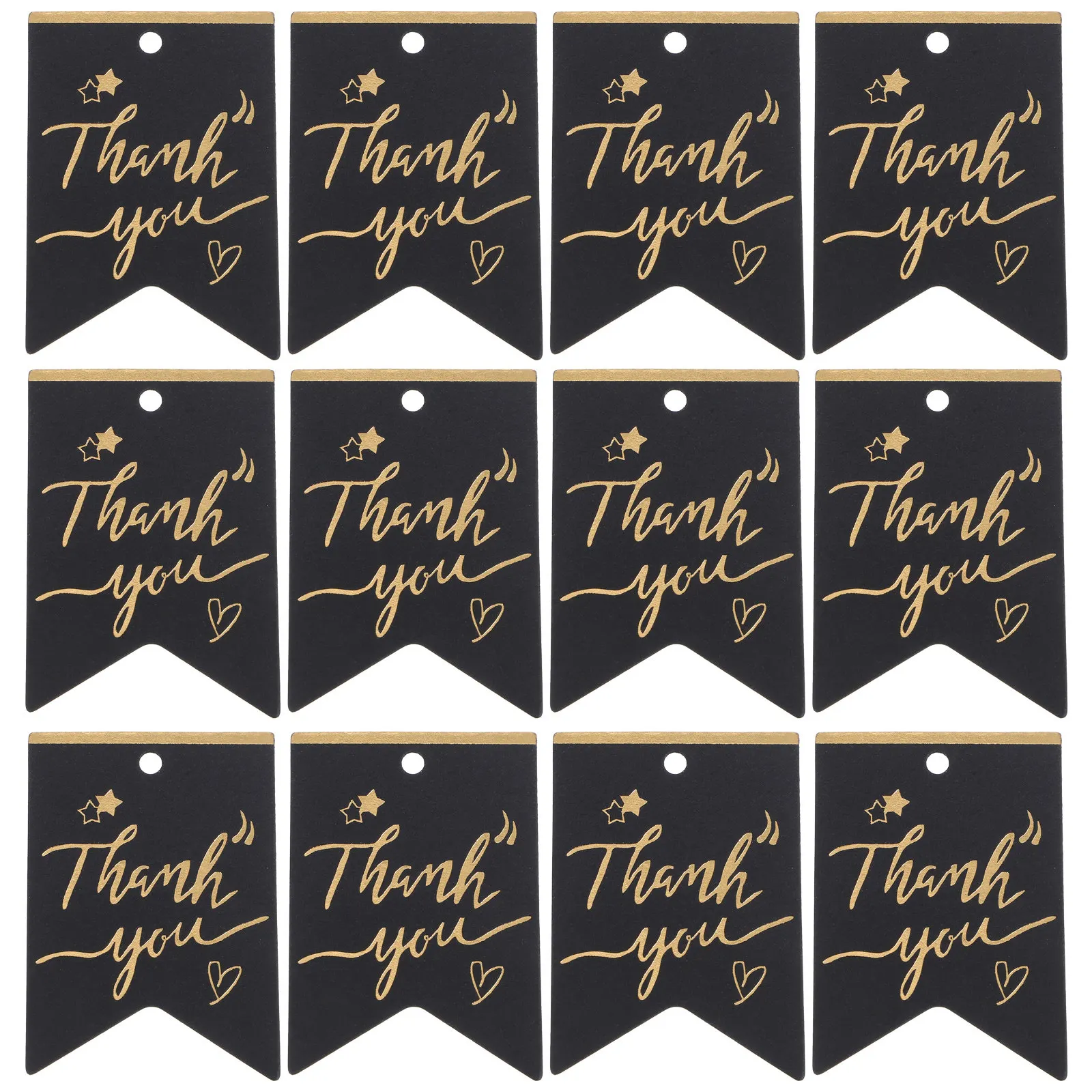 100Pcs High-Quality Ink-Absorbing Thank You Gift Tags Creative Decorative Labels for Baby Shower Birthday Party Wedding Favors