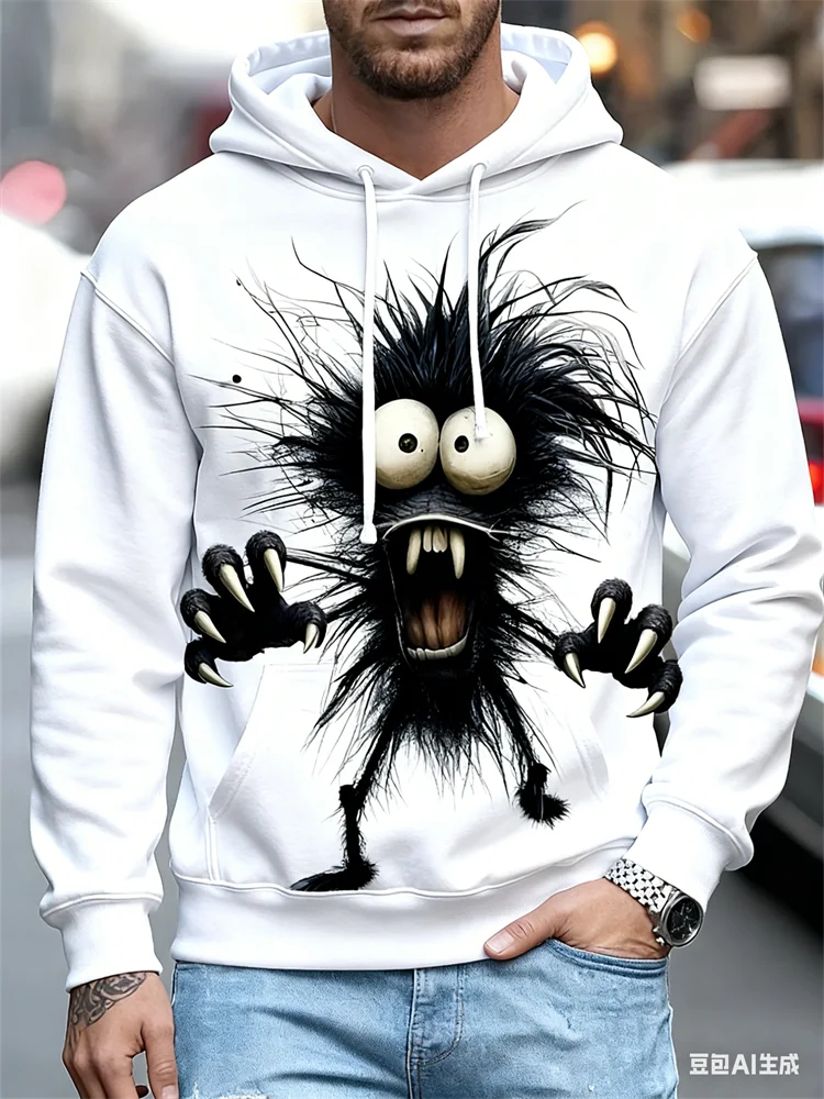 

Funny 3D Animal Print Men's Hoodies Hip Hop Trend Harajuku Streetwear Autumn And Winter Casual Loose Sweatshirt Fashion Pullover