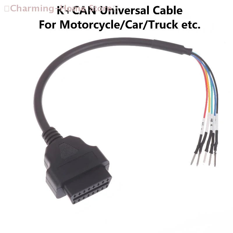 【M】Car OBD2 Diagnostic Adapter OBD2 Connector Jumper Interface Extension Cable Tool Auto Extension Cable 16Pin Can +- K Line