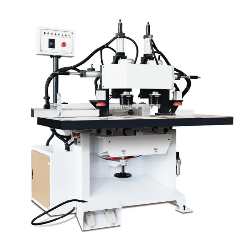 Wooden door locking Opening  Automatic door lock milling equipment Single and double head door lock tongue and groove machine