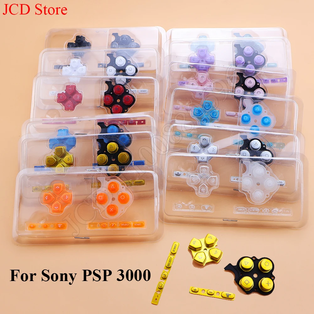 For Sony PSP 3000 Game Console Replacement Left Right Buttons Kit Home Select Start Key D PAD Volume Button For PSP3000