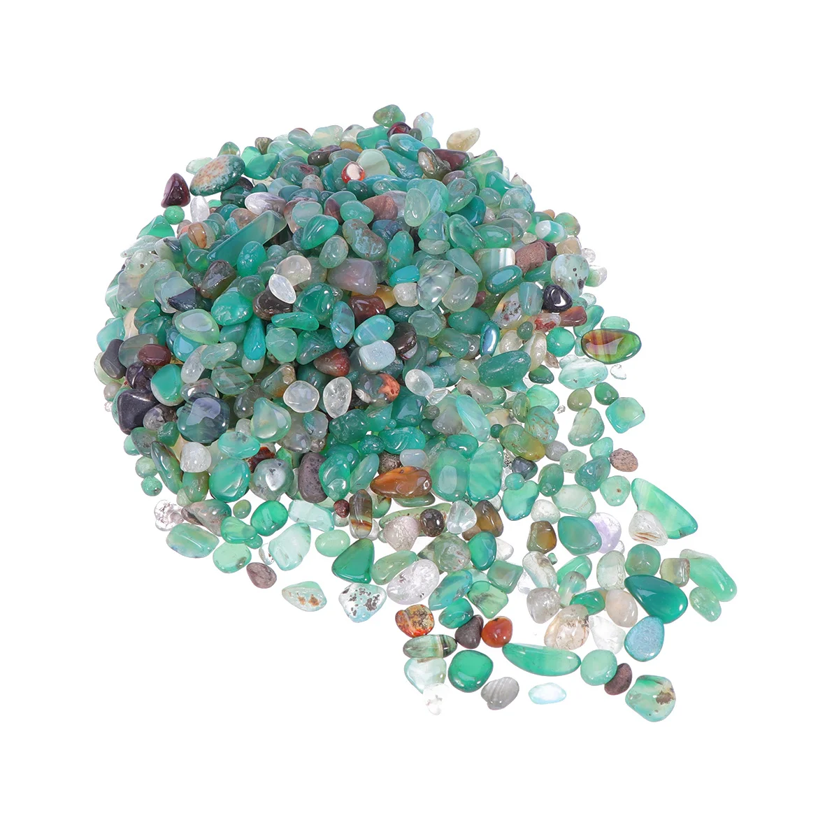 

Natural Degaussing Crystal Stone Green Agate Decorative Soil Substitute Pebbles for Indoor Plants Fish Tank Landscaping Garden