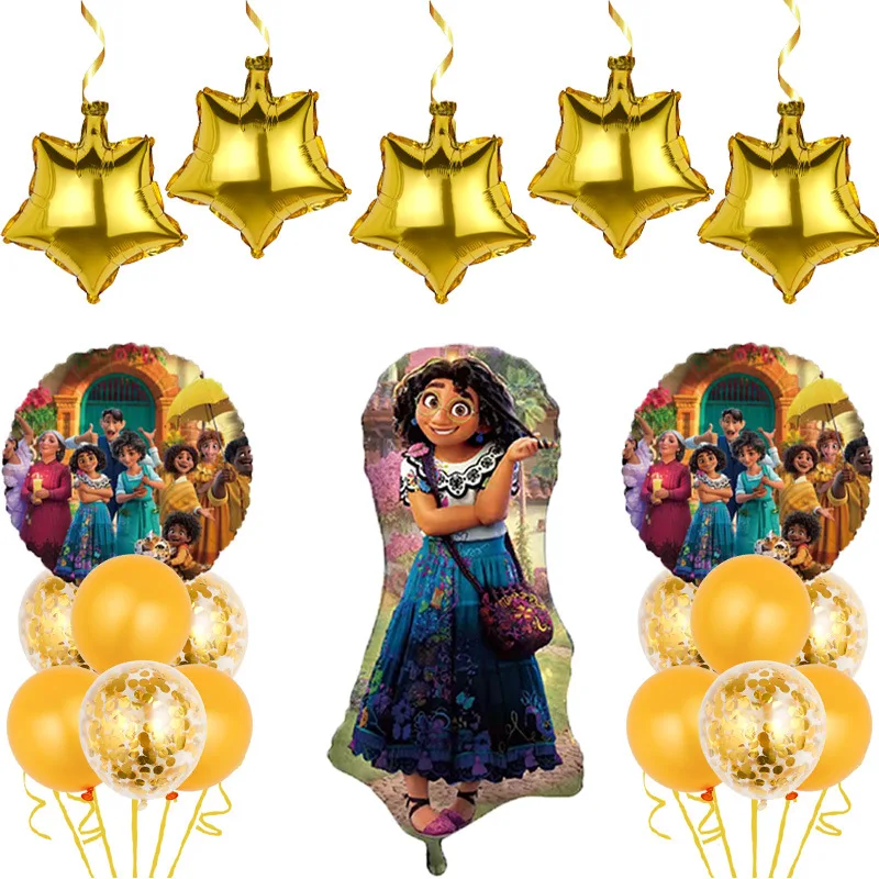 Disney Character Encanto Mirabel Animation Girl Birthday Party Holiday Decoration Balloon Set