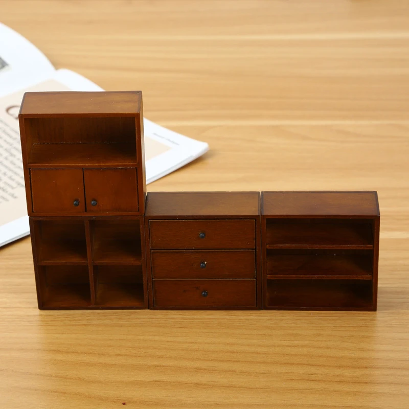1:12 Dollhouse Miniature Combination Cabinet Display Cabinet Furniture Home Model Decor Toy Doll House Accessories