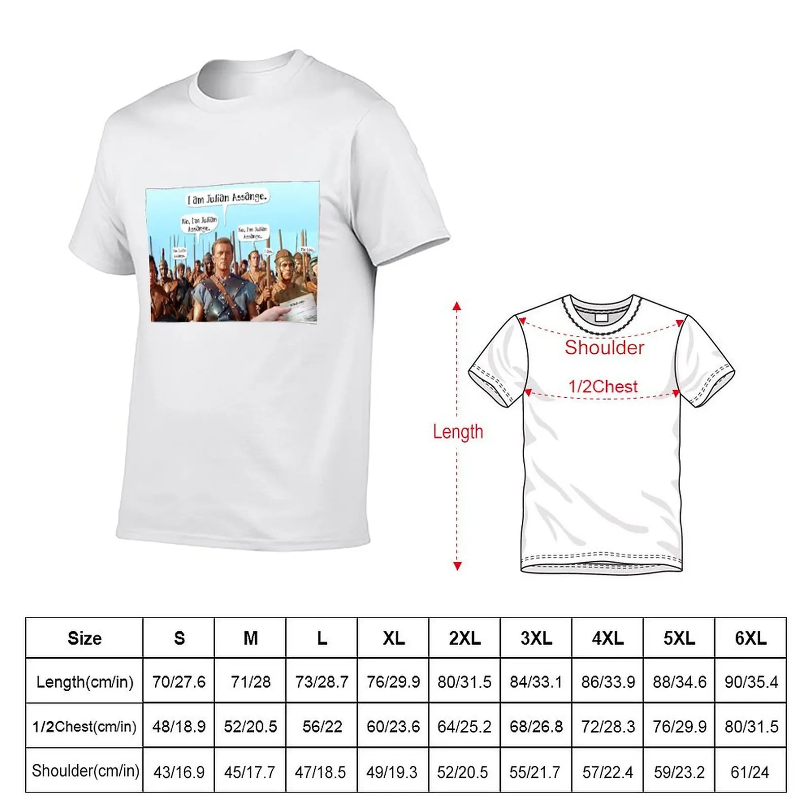 cotton for I am Assange (Spartacus) funny shirts t Julian white t shirts T-Shirt pack for man man