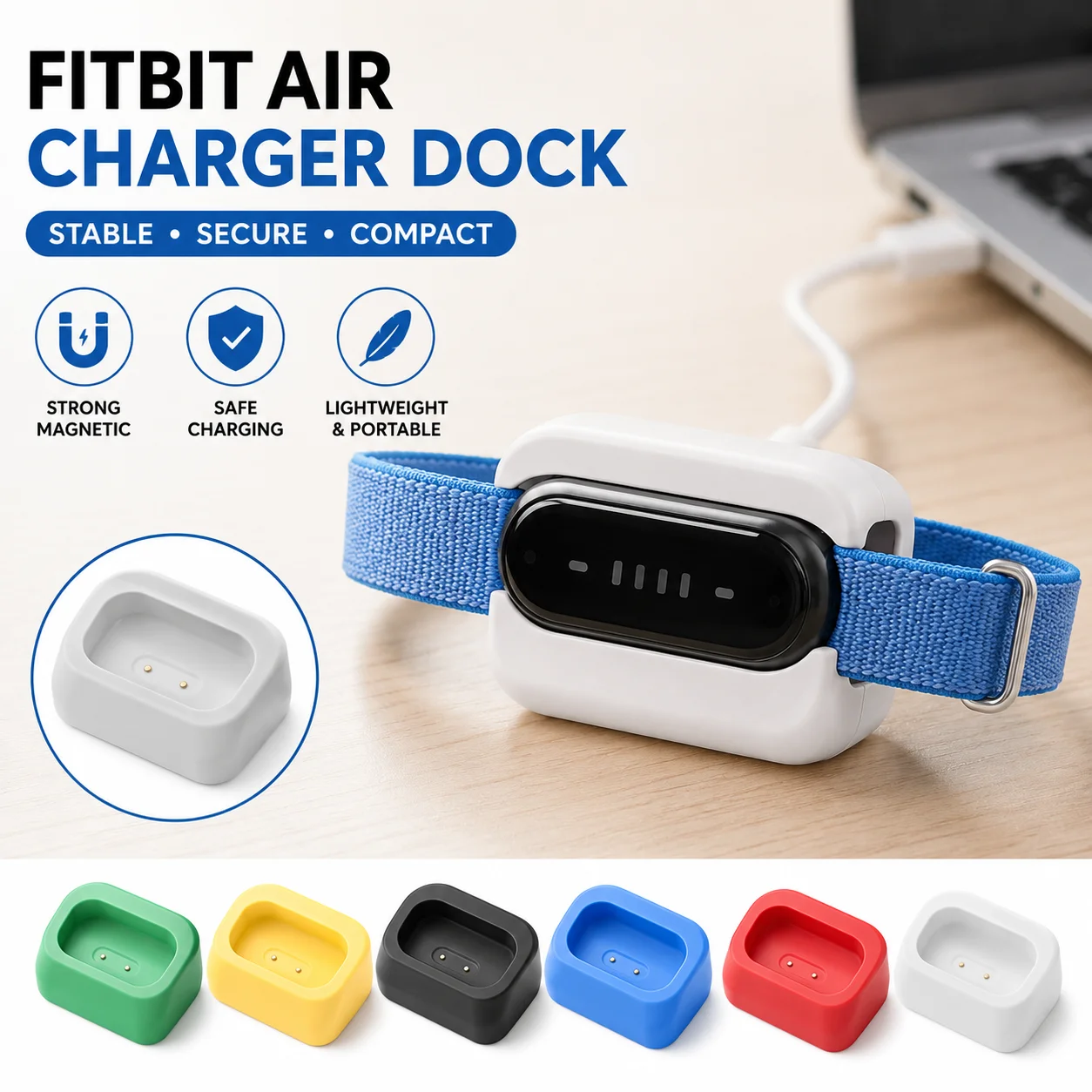 Multifunctional Silicone Charging Cradle Stand Desk Storage Holder For Fitbit Air Anti Slip Portable Compact Accessories