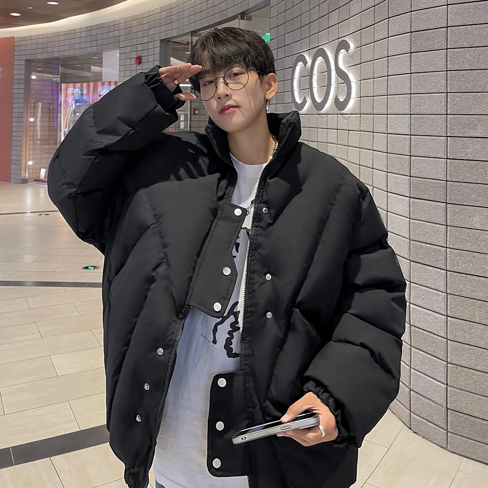 

Мужская зимняя куртка 2024: Новинка, утепленная, на хлопковой подкладке, с воротником-стойкой, прочная, молодежная, модная, теплая, повседневная одежда для подростков