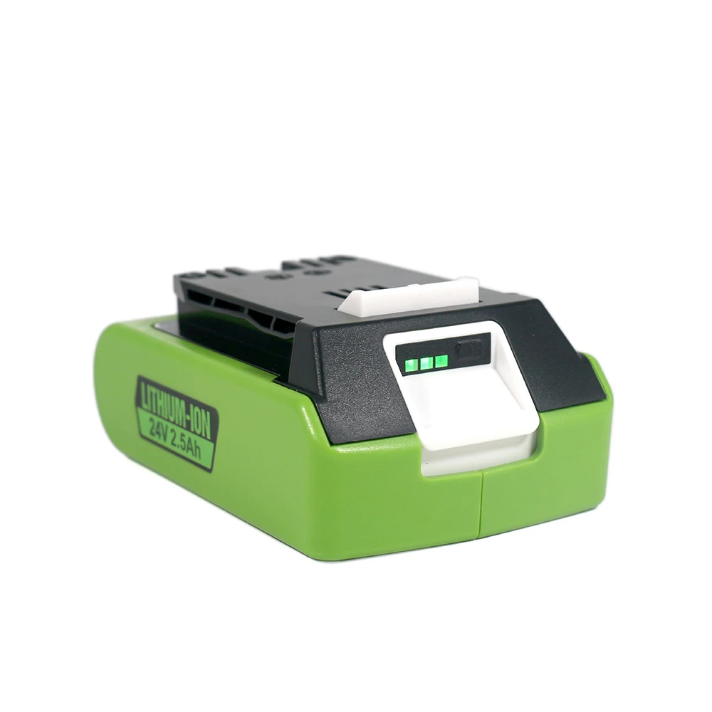 

For Greenworks Li-ion Replacement Battery 24V 2000mAh 2.0Ah-green G24B2 ,ALL devices of 24V tools 29842 29852 BAG708 29322 21342