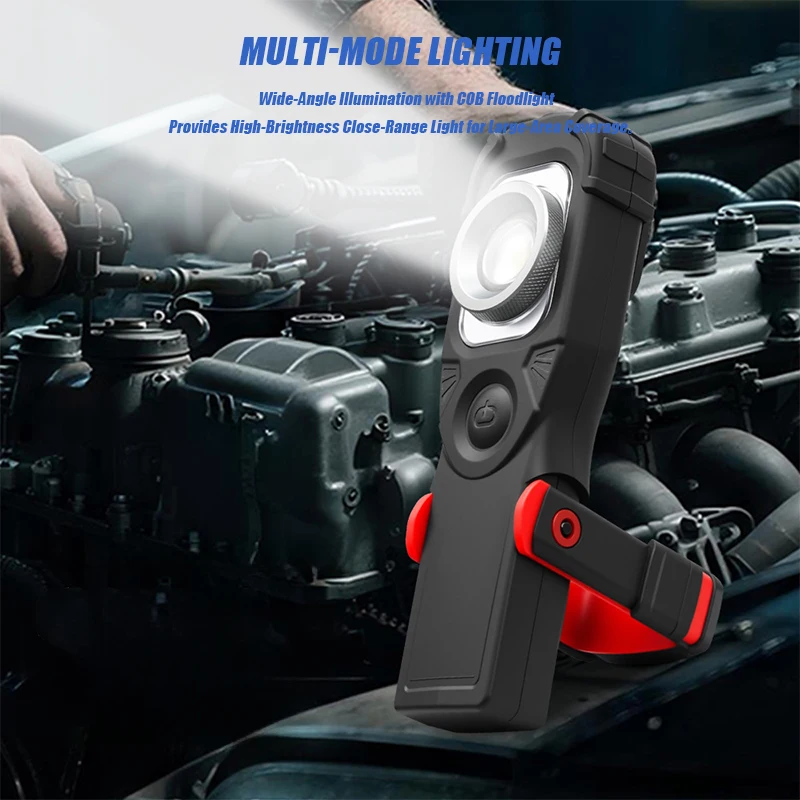 VOLODYMYR High Brightness COB LED Handheld Magnetic Automotive Inspection Work Light with Multiple Functions for Car Repair