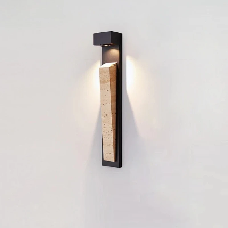 Natural Stone Exterior IP65 Weather-Resistant Wall Light Waterproof Outdoor Lighting for Garden Porch Balcony Villa & Patio Deco