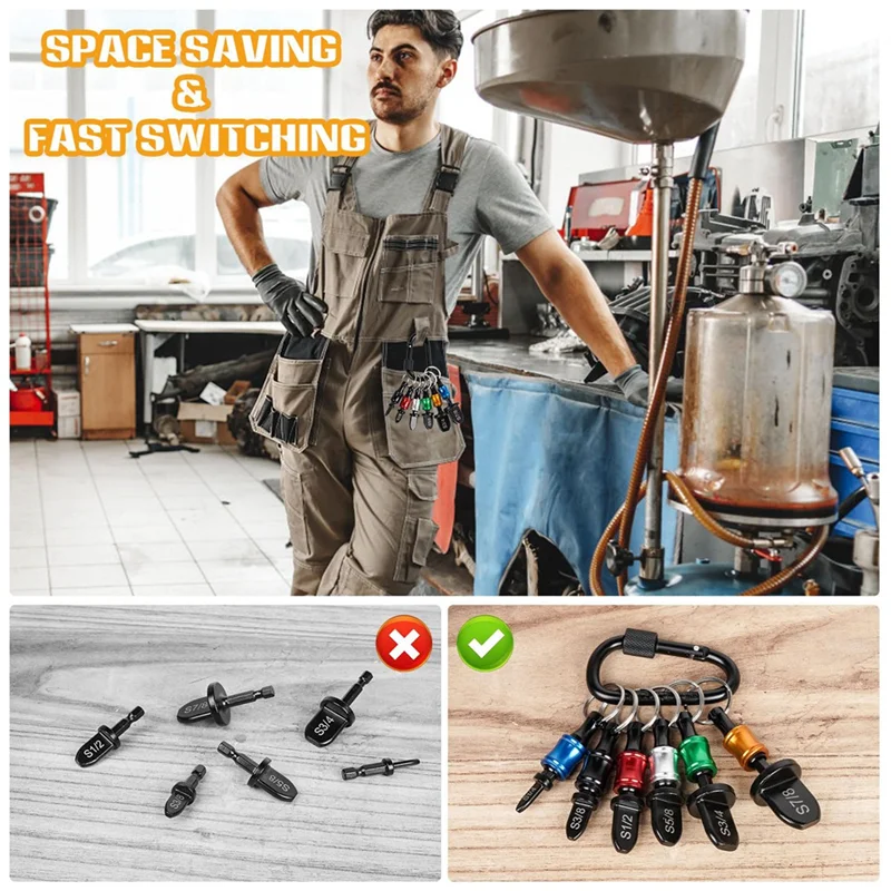 ABMR-12PCS مجموعة إصلاح HVAC مع حامل بت، أداة توسيع أنبوب النحاس لمكيف الهواء