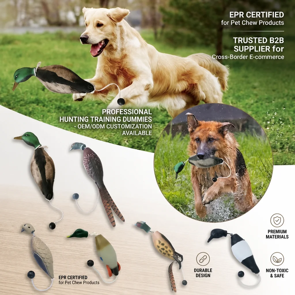 Realistic Duck Decoy Dog Training Pet Toy EVA Floating Chew-Resistant Fetch Toy for Hunting Dog Outdoor Exercise